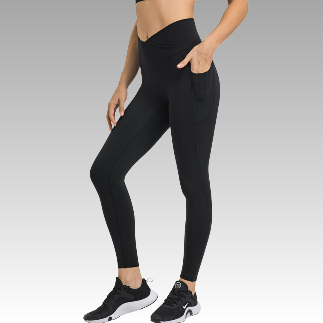 V-Waist Yoga Leggings with Pockets