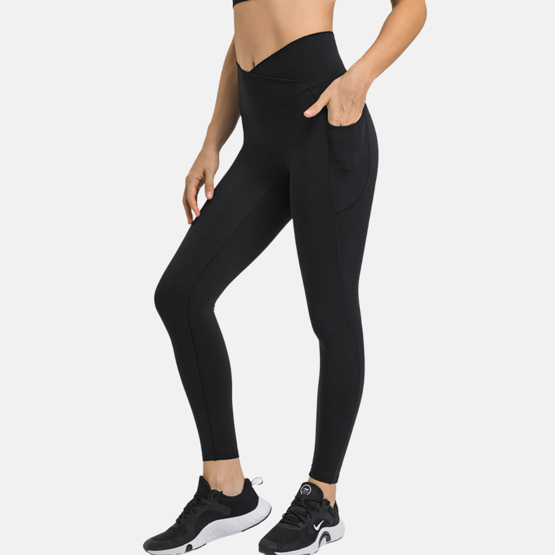 V-Waist Yoga Leggings with Pockets