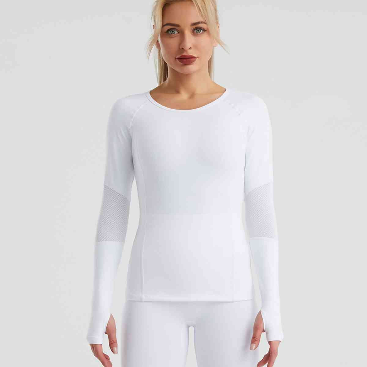Long Sleeve Round Neck Sports Top